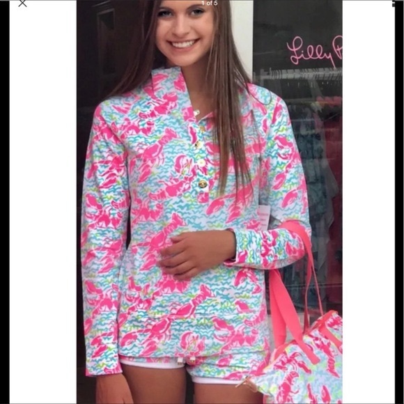 Lilly Pulitzer Captain Popover Lobstah Roll print. Size Medium. - Picture 2 of 6